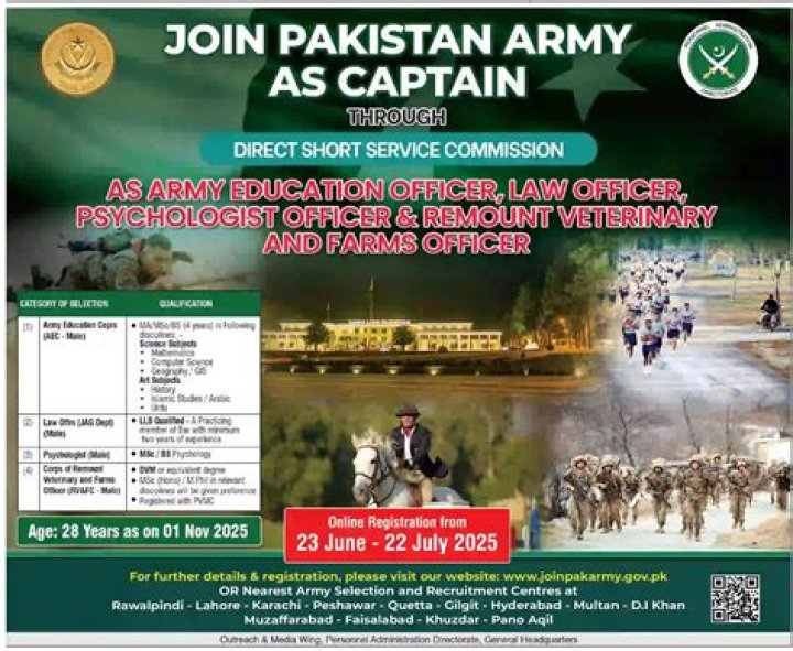 Can I join Pak Army after FA?
