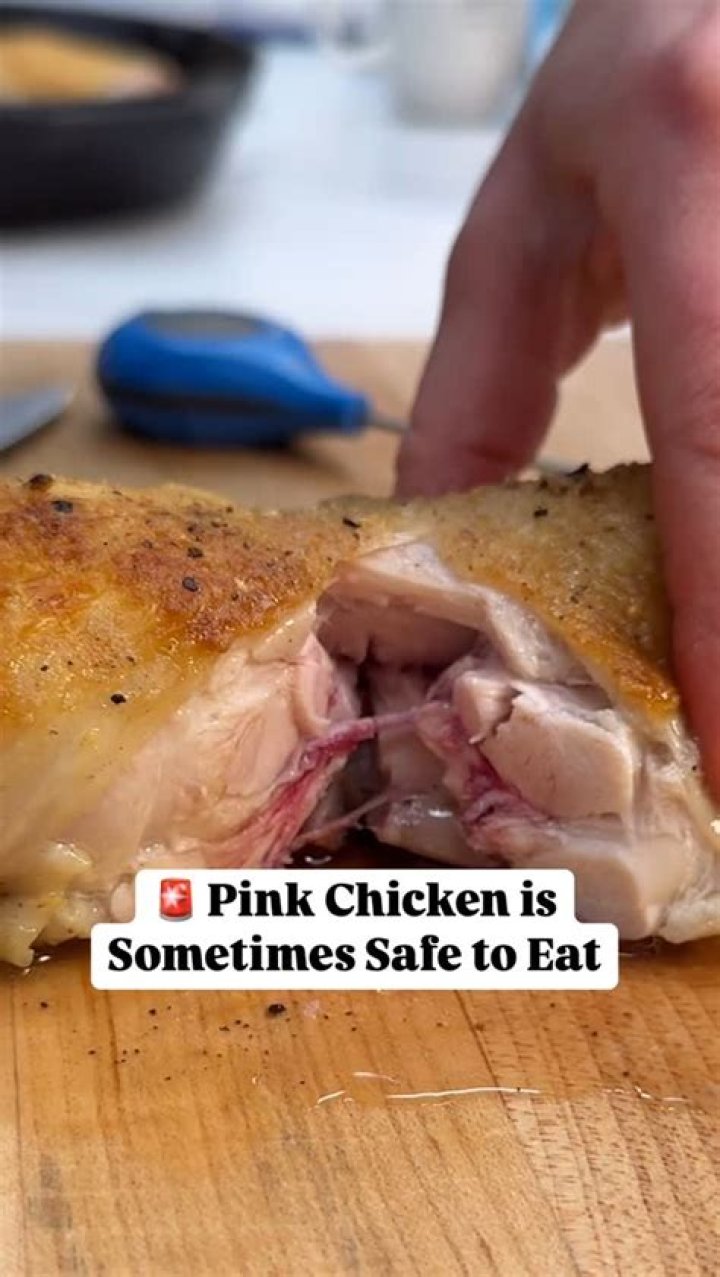 Can you eat pink chicken?