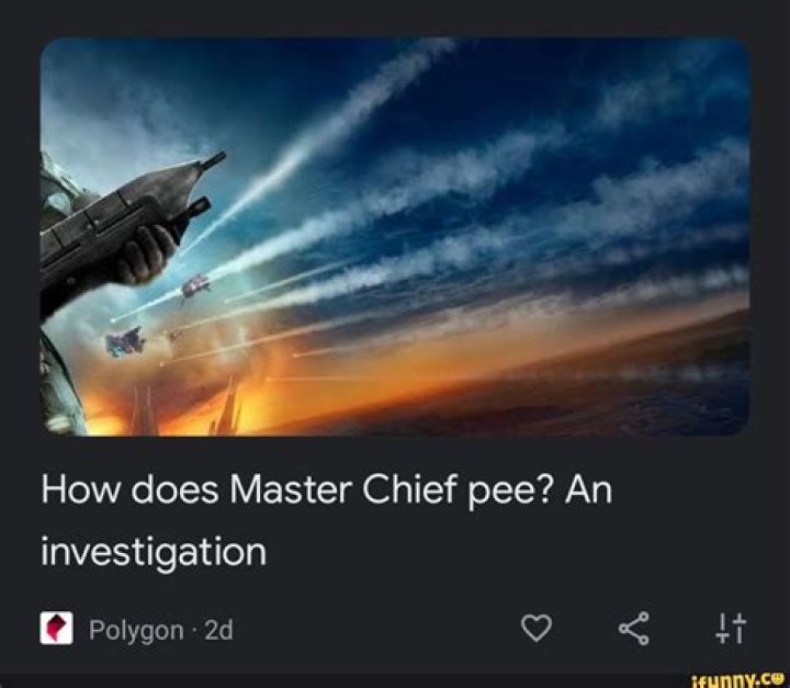 How does Master Chief pee?