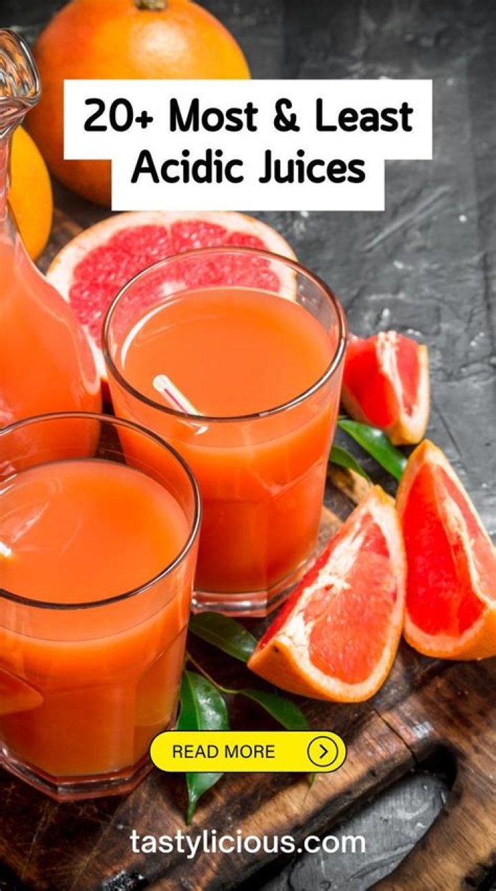 What are the least acidic fruit juices?