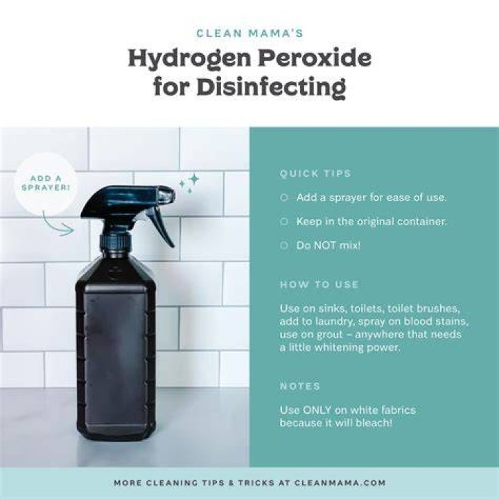What can you not use hydrogen peroxide to clean?
