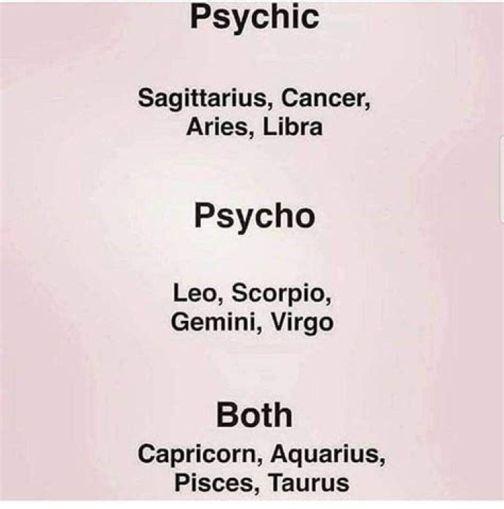 What zodiac is psycho?